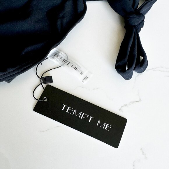 NWT Tempt Me Ruched Halter One Piece Swimsuit - Picture 12 of 12